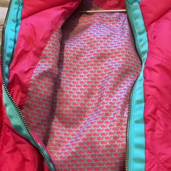 Vineyard Vines Pink vest w/Turquoise trim Size XL - Picture 3 of 4